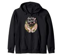Healing Is Resistance Self-Care Mindful Strength Zip Hoodie