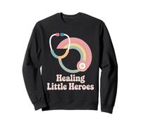 Healing Little Heroes Retro Groovy Pediatric Nurse Rainbow Sweatshirt