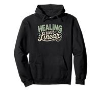 Healing Not Linear Therapy Girlie Affirmation Mental Health Pullover Hoodie