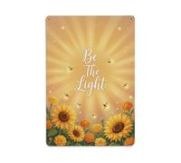 Healing Quotes Signage Be The Light Metal Tin Sign