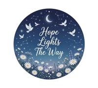 Healing Quotes Signage Hope Lights The Way Metal Tin Sign