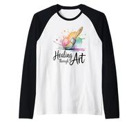 Healing Through Art Mindful Creativity Raglan Baseball Tee