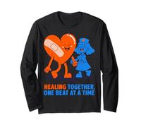 Healing Together Heart and Nurse Design Long Sleeve T-Shirt