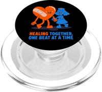 Healing Together Heart and Nurse Design PopSockets PopGrip for MagSafe