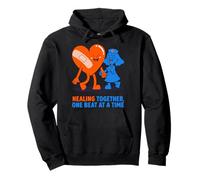 Healing Together Heart and Nurse Design Pullover Hoodie