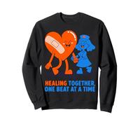 Healing Together Heart and Nurse Design Sweatshirt