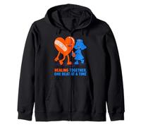 Healing Together Heart and Nurse Design Zip Hoodie