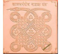 HEALINGGEMS Kaal Sarp Dosh Nivaran Yantra Copper Plate Energized Yantra for Vastu Dosh Removal Yantra for Positive Energy, Peace & Success Spiritual Remedy for Pooja Room Vastu Product (4 x 4 inches)