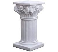 Heall Roman Column Greek Column Resin Statue Figurine Base Resin Statue Greek Column Statue Base Stand Birthday Party Wedding Table Sand Game Decoration Supplies Great For Garden Value, White