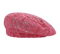 Heallege Lightweight Crochet Beret for Women Solid Color Beret Hat Slouchy Beanie for Head Accessory - red