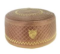 Heallege Mens Ethnic Muslims Prayer Kufi Hat Breathable Holes Vintage Embroidery Islamic Arab Jewish Headwear Bonnet Cap Beanies