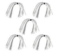 Heallege Silicone Skirts Rubber Jig Skirts 5 Bundles Strands Fishing Lures Skirt Replacement Kits for DIY Lures Fishing Baits