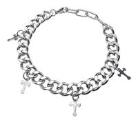 HEALLIFE Silver Creed Cross Bracelet For Men Women, Hypoallergenic Stainless Steel Chain Bracelets, Christian Religious Gift for Boyfriend Husband Father with Gift Box