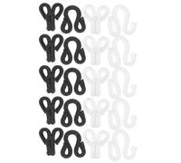 HEALLILY 10 Pairs Small Sewing Hooks and Eyes Closure Set, White and Black Clothing Fasteners for Bra, Skirt, Trousers, Sturdy Metal Snap Kit for Garment Repair and DIY Crafts