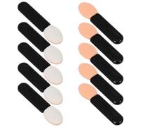 HEALLILY 10 Pcs Black Mini Eyeshadow Brush Set with Soft Sponge Tips for Precision Application and Versatile Usage, Acrylic Handle Makeup Applicators for Party Looks and Daily Makeup