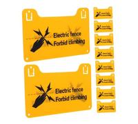 HEALLILY 10 Pcs Electric Fence Warning Signs PVC High Visibility Forbid Climbing Safety Signage Outdoor Weather Resistant Accident Prevention for Schools Factories Residential Areas