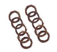 HEALLILY 10 Pcs Natural Dried Rattan Rings for DIY Rustic Vine Garland Wreaths American Country Style Indoor Party Decoration Unfinished Craft Supplies for Home and Holiday Use