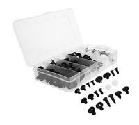 HEALLILY 100 Pcs Car Push Rivet Auto Fastener Clips Plastic Vehicle Bumper Retainer for Door Panel Trim Protection and Repair
