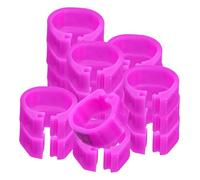HEALLILY 100 Pcs Purple Poultry Leg Bands Numbered 001-100 Plastic Bird Foot Rings for Quails and Birds 8mm Inner Diameter Reusable Identification Rings Suitable for Farm and Aviary Use