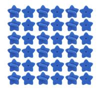 HEALLILY 100 Pcs Rubber Five-Pointed Star Caps Pin Backs Brooch Clutch Pins for Badges and Service Bars, Handy and Convenient, for Jewelry Making and DIY Crafts in Blue