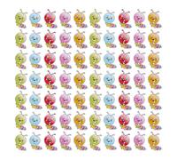 HEALLILY 100pcs Assorted Colour Caterpillar Shape Wooden Buttons for Sewing and DIY Decoration Smooth Surface Burr-Free Craft Buttons for Clothes Replacement