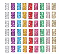 HEALLILY 100pcs Assorted Colour Hair Braid Rings Made of Sturdy Aluminium for Dreadlock Braids Hair Extension Accessories to Jazz on Birthday Or Christmas