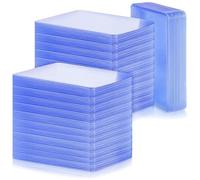 HEALLILY 100pcs Blue PVC Trading Card Sleeves with Top Open Design Convenient to Carry and Store Exact Fit Collector Card Protectors for Game and Sports