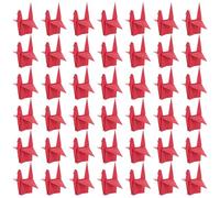 HEALLILY 100pcs Red Origami Crane Paper Decorations, Lightweight DIY Creative Combinations, for Wedding Backdrop Decor Or Party Backdrops, Symbolic of Blessings and Warm Wishes
