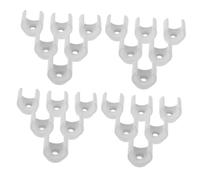 HEALLILY 100pcs Thickened PVC U-Bracket Pipe Clamps Water Pipe Plastic Hangers with Pre-drilled for Secure Fixing Various Surfaces White