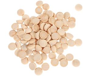 HEALLILY 100pcs Wooden Split Balls & Christmas Ornaments - Unfinished Half Wooden Balls Mini Hemisphere Crafts for Kids DIY Projects 15MM