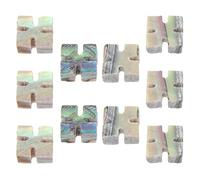 HEALLILY 10pcs Abalone Shell Fingerboard Dots Abalone Inlay Material Guitar Fingerboard Dot Traditional Diamonds- Abalone Mix for Ukulele Guitar