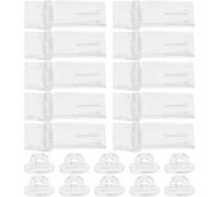 HEALLILY 10pcs Acrylic Hasps Latch Buckles for Small Cabinet Doors and Jewelry Boxes, Lock Clasps, Easy to Install with No Drilling for DIY Craft Making