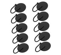 HEALLILY 10pcs Adhesive Metal Hooks Strong Weight Bearing Over Door Hooks for Bathroom Kitchen Towels Loofahs Accessories No Drill Installation Space Saving Organizer