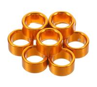 HEALLILY 10pcs Aluminium Identification Rings for Pigeons and Doves, Comfortable Golden Bird Leg Bands Suitable for Identification and Training Purposes