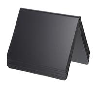 HEALLILY 10pcs Black Acrylic Reusable Mini Chalkboard Signs Desktop Memo Boards Multi-Function V Shaped Board Signs for Cafe Store and Restaurant Party Decorations