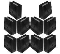 HEALLILY 10pcs Black Tea Tin Bags with Handles Paper Candy Containers for Parties Versatile Packing for Tea and Goodies Stylish Practical Multipack Bags for Weddings Birthdays and Special