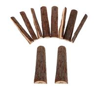 HEALLILY 10pcs Brown Decorative Fake Firewood Logs for Fireplace Insert Wood Burning Realistic Rustic Wood Sticks, for Fire Pits and Party Decorations