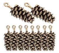 HEALLILY 10pcs DIY Charms Antique Style Alloy Pine Cone Shape Pendant Jewelry Making Charms Bracelet Decorative Ornament