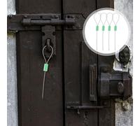 HEALLILY 10pcs Green Plastic Tamper Proof Wire Seal Tags with Steel Wire Lock, Self-Locking Shipping Cable Ties for Security and Anti-Tamper Industrial Use