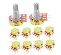 HEALLILY 10pcs Horizontal Trimmer Potentiometer Precision Rotary Electronic Accessories Shaft Replacement Variable Resistor for Breadboard Electric Guitar