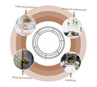 HEALLILY 10Pcs Metal Wire Wreath Frames Round DIY Iron Wreath Rings for Christmas Wedding Halloween Home Garden Decoration