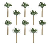 HEALLILY 10pcs Miniature Palm Tree Model Artificial Mini Coconut Trees with Realistic Tropical Details for Diorama Fairy Garden Railway and Cake Topper Decorations