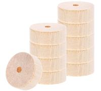 HEALLILY 10pcs Miniature Wood Wheels for Craft DIY, 28mm Diameter Wooden Car Wheels Set, Unfinished Natural Woodcraft Accessories for Model Building and Art Projects