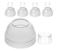 HEALLILY 10pcs Plastic Cocktail Shaker Lids with Spillproof Performance and Easy One-hand Operation, Reusable Replacement Covers for Shaker Cup and Mixer Bottle, for Professional Bar