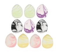 HEALLILY 10pcs Teardrop Powder Puff Mini Makeup Puff Polyurethane Water Drop Shape Soft Skin-friendly for Concealer Pocket Makeup Bag