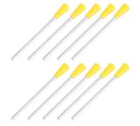 HEALLILY 10pcs Triangle Percussion Instrument Accessories Iron Parts with Beaters for Professional and Student Musical Use