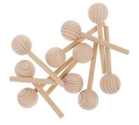 HEALLILY 10pcs Wood Bead Sticks Wood DIY Supplies Rustic Beige Versatile User-Friendly Crafting for Home Decor and Making