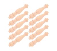 HEALLILY 10pcs Wooden Baluster Spindles Wood Spindles Solid Wood Khaki Multi-Functional Design Craftsmanship for Wine Cabinet Furniture Decoration 3.14x0.71x0.71in