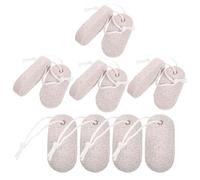 HEALLILY 12 Pcs Small Pet Oval Volcanic Stone Chew with Mini Hanging Rope, Synthetic Material Teeth Grinding Set for Hamsters and Small Animals at Home