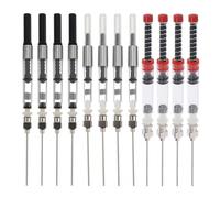 HEALLILY 12pcs Fountain Pen Ink Syringe Spring Filler Pen Ink Absorber Set with Red Silver and Black Colors for Refilling and Writing Supplies